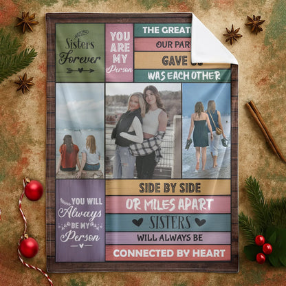 Greatest Gift Our Parents Gave Us - Personalized Photo Sisters/Friends Custom Family Blanket