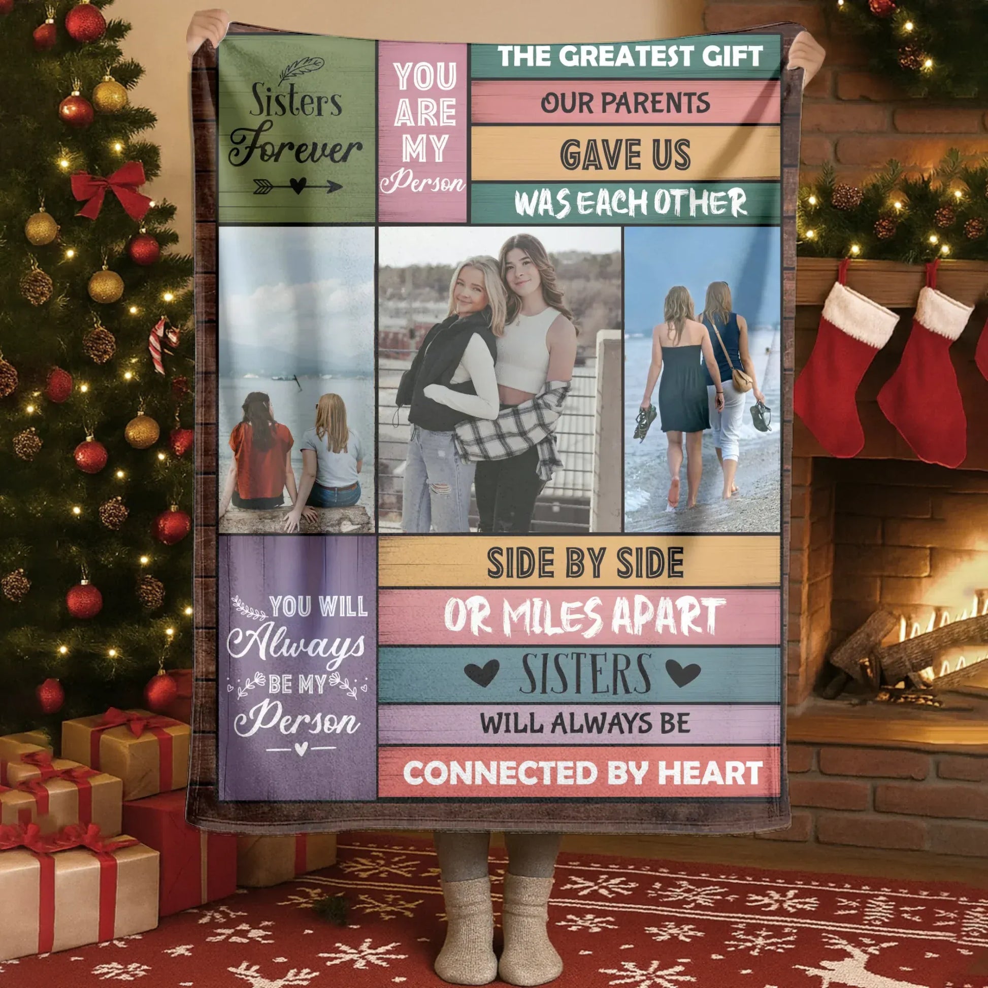 Blanket Custom KNT / White / 30x40in / 76x101cm Greatest Gift Our Parents Gave Us - Personalized Photo Sisters/Friends Custom Family Blanket