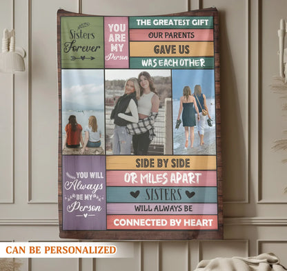 Greatest Gift Our Parents Gave Us - Personalized Photo Sisters/Friends Custom Family Blanket