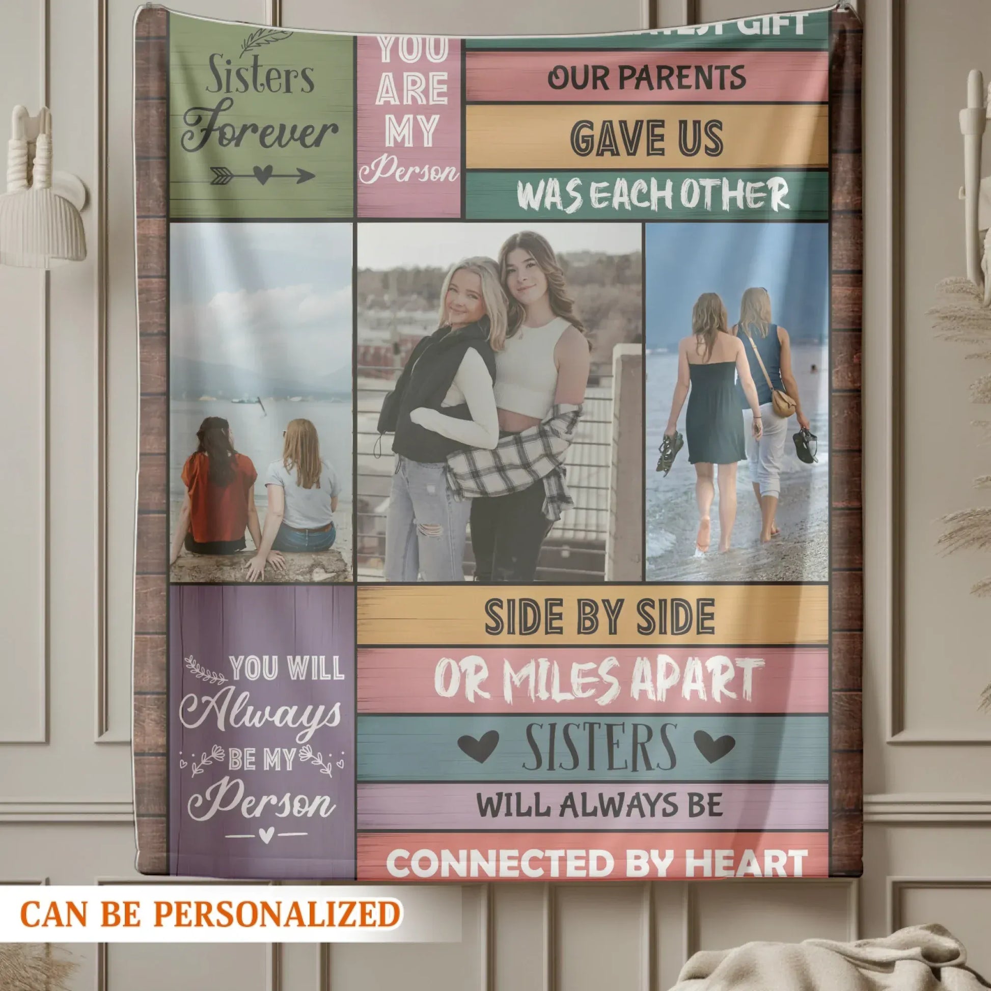 Greatest Gift Our Parents Gave Us - Personalized Photo Sisters/Friends Custom Family Blanket