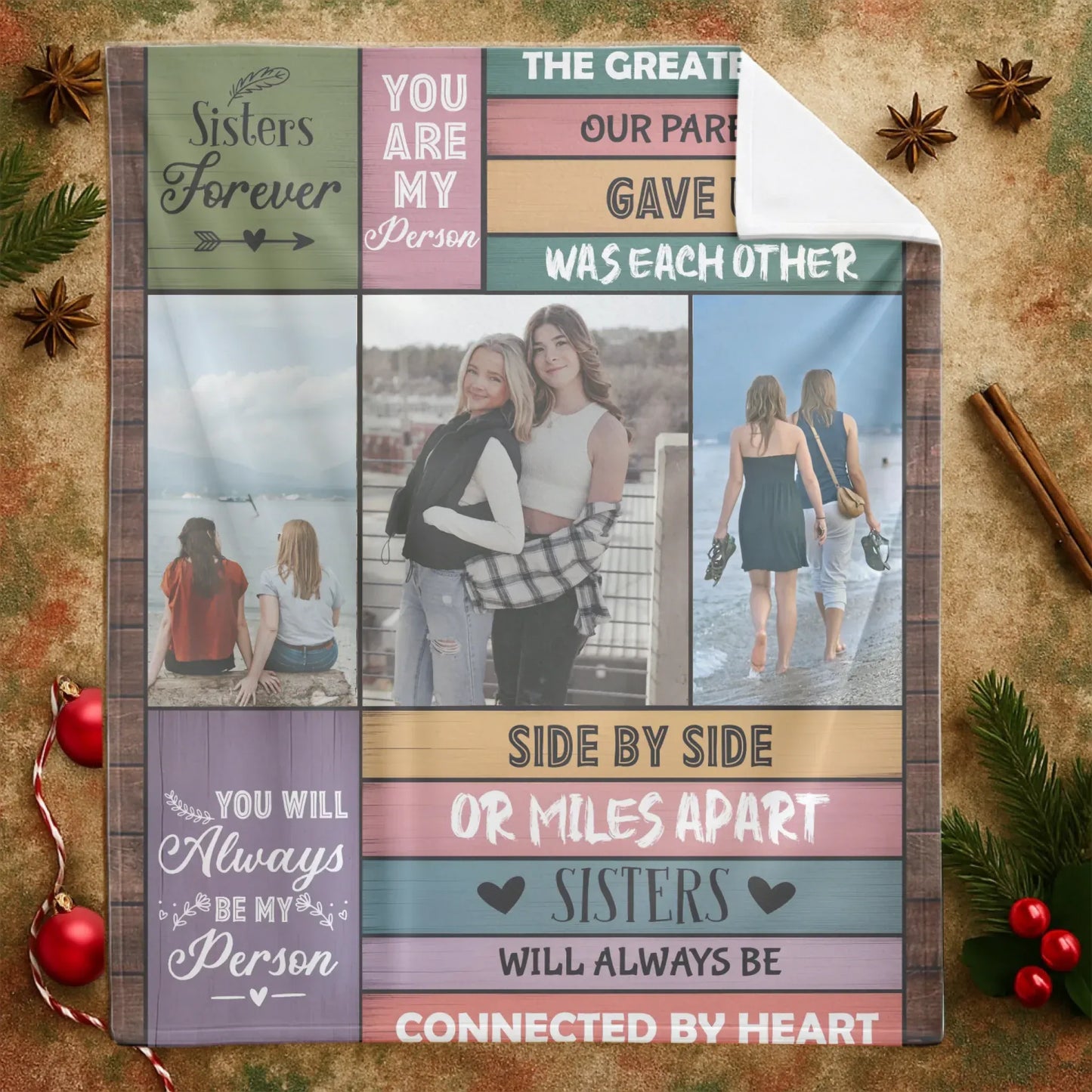 Greatest Gift Our Parents Gave Us - Personalized Photo Sisters/Friends Custom Family Blanket