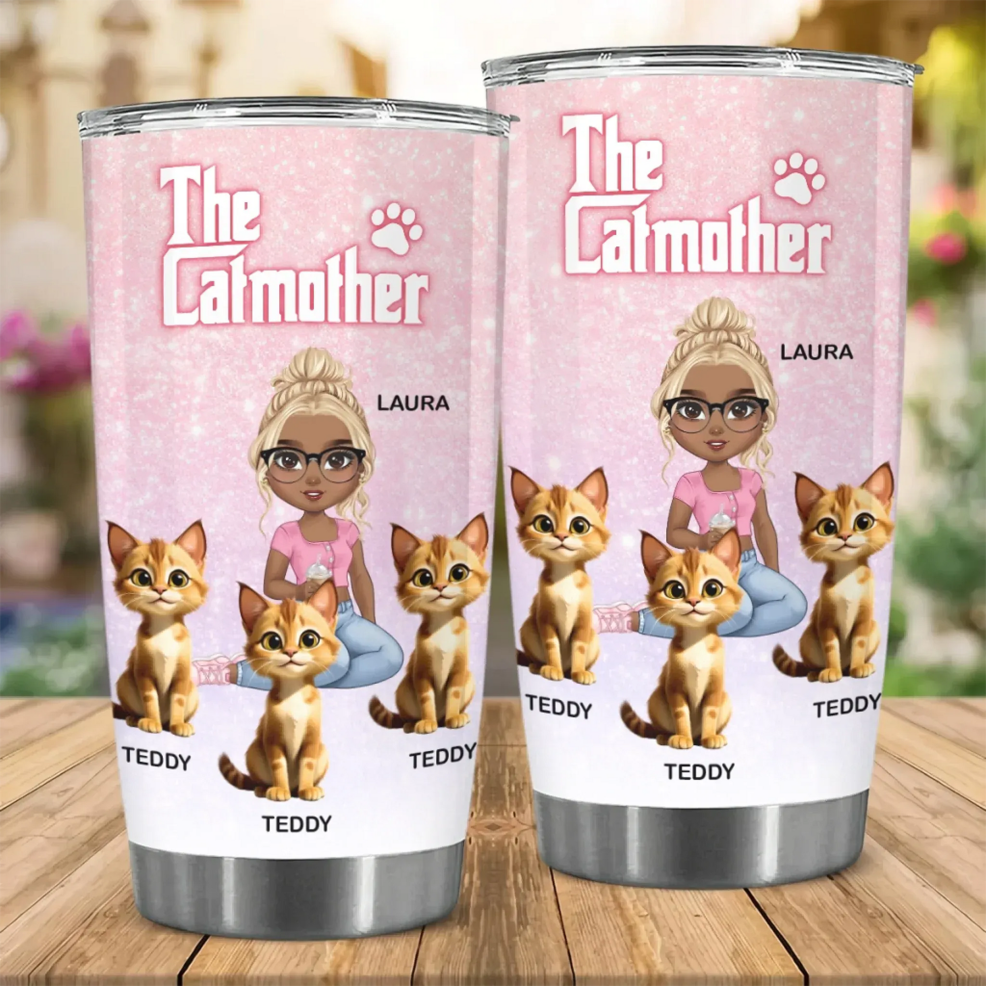 Personalized Tumblers Busy Being A Cat Mother - Personalized Cat Lovers Custom Tumbler