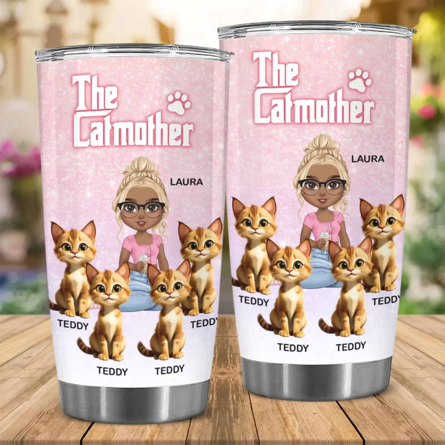 Personalized Tumblers Busy Being A Cat Mother - Personalized Cat Lovers Custom Tumbler
