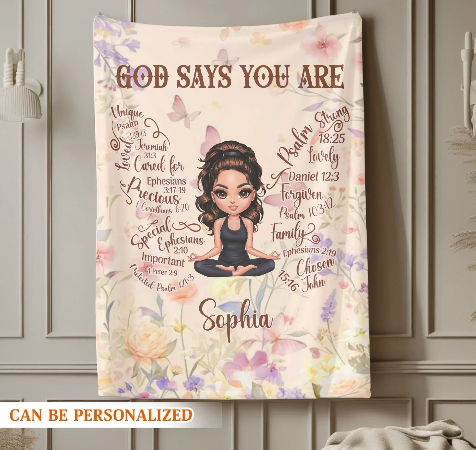 Personalized Blankets God Says You Are - Personalized Name Christian Bible Verse Blanket