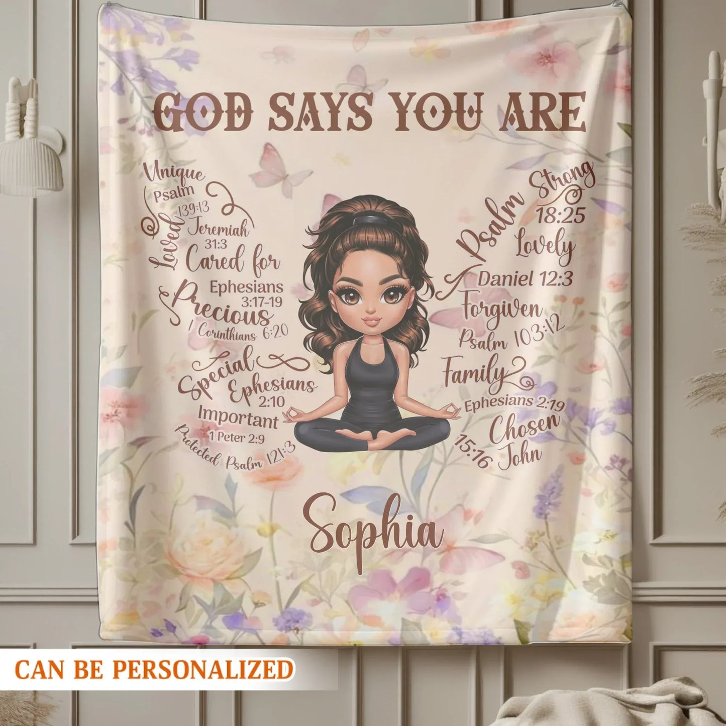 Personalized Blankets God Says You Are - Personalized Name Christian Bible Verse Blanket