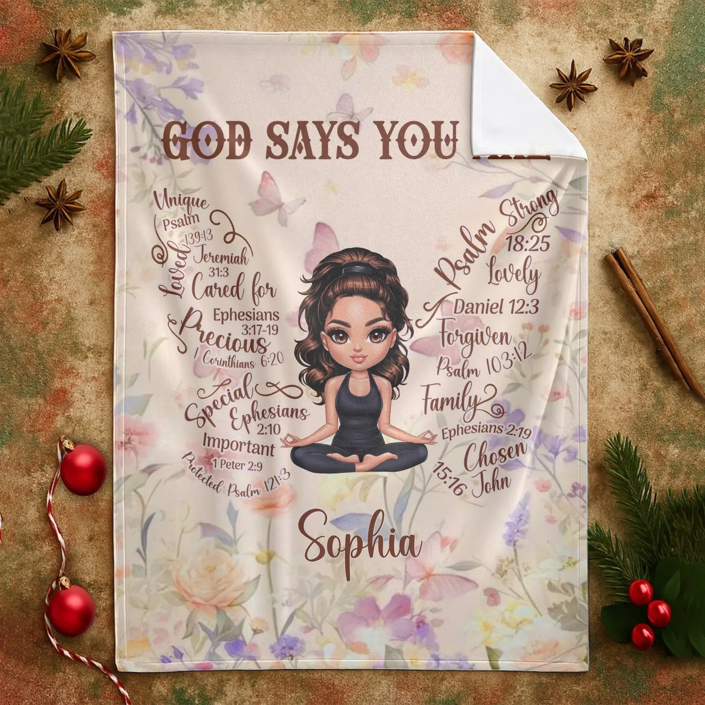 Personalized Blankets God Says You Are - Personalized Name Christian Bible Verse Blanket