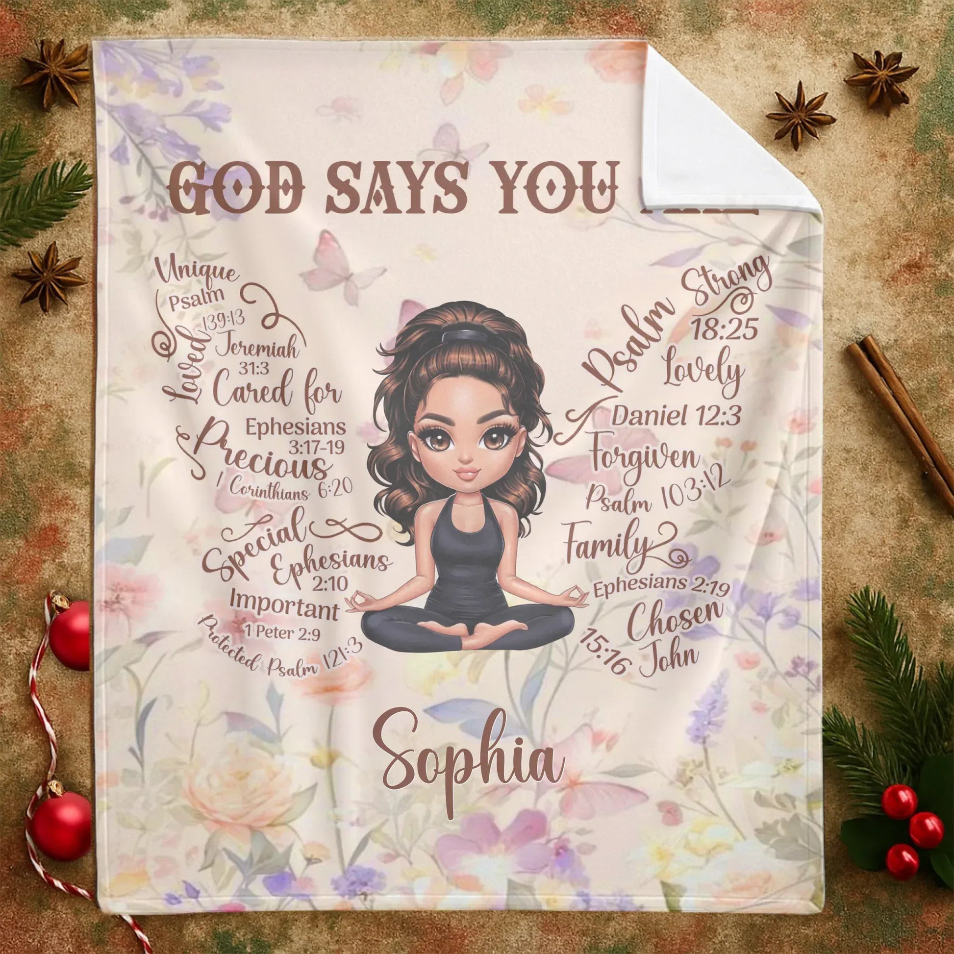 Personalized Blankets God Says You Are - Personalized Name Christian Bible Verse Blanket