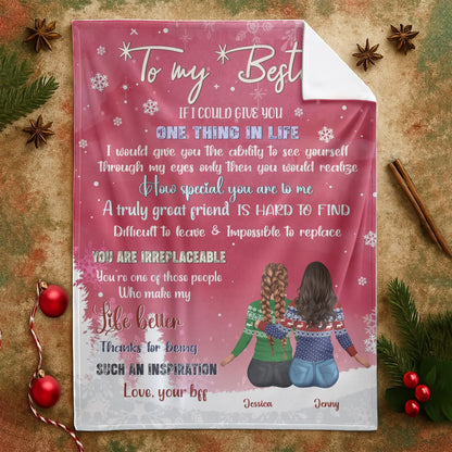 To My Bestie - How Special You Are - Personalized Names Christmas Gift Custom Friendship Blanket