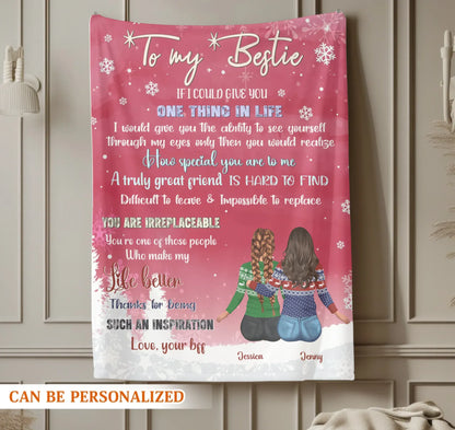 To My Bestie - How Special You Are - Personalized Names Christmas Gift Custom Friendship Blanket