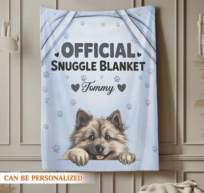 Official Snuggle Blanket - Personalized Dog Photo & Name Custom Blanket