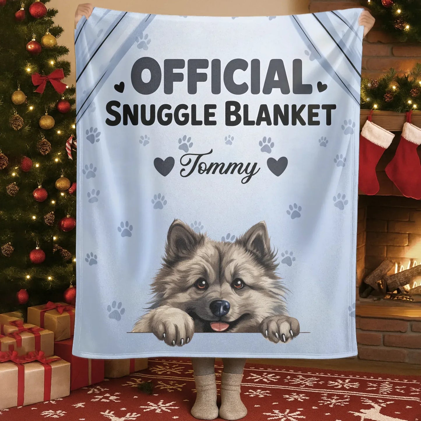 Blanket Custom KNT / White / 30x40in / 76x101cm Official Snuggle Blanket - Personalized Dog Photo & Name Custom Blanket