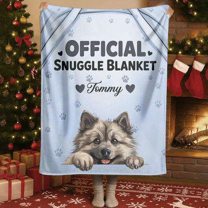Official Snuggle Blanket - Personalized Dog Photo & Name Custom Blanket