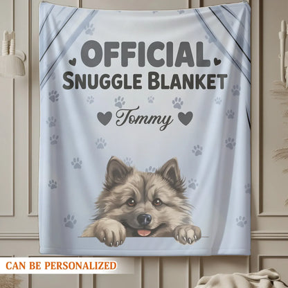 Official Snuggle Blanket - Personalized Dog Photo & Name Custom Blanket