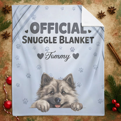 Official Snuggle Blanket - Personalized Dog Photo & Name Custom Blanket