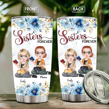 Personalized Tumblers TUMBLER - TD / WHITE / 20oz My Sister Is My Besties - Personalized Sisters Forever Custom Tumbler