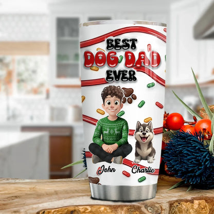 Personalized Tumblers My Greatest Role Is Being A Dog Dad - Personalized Dog Lovers Custom Tumbler