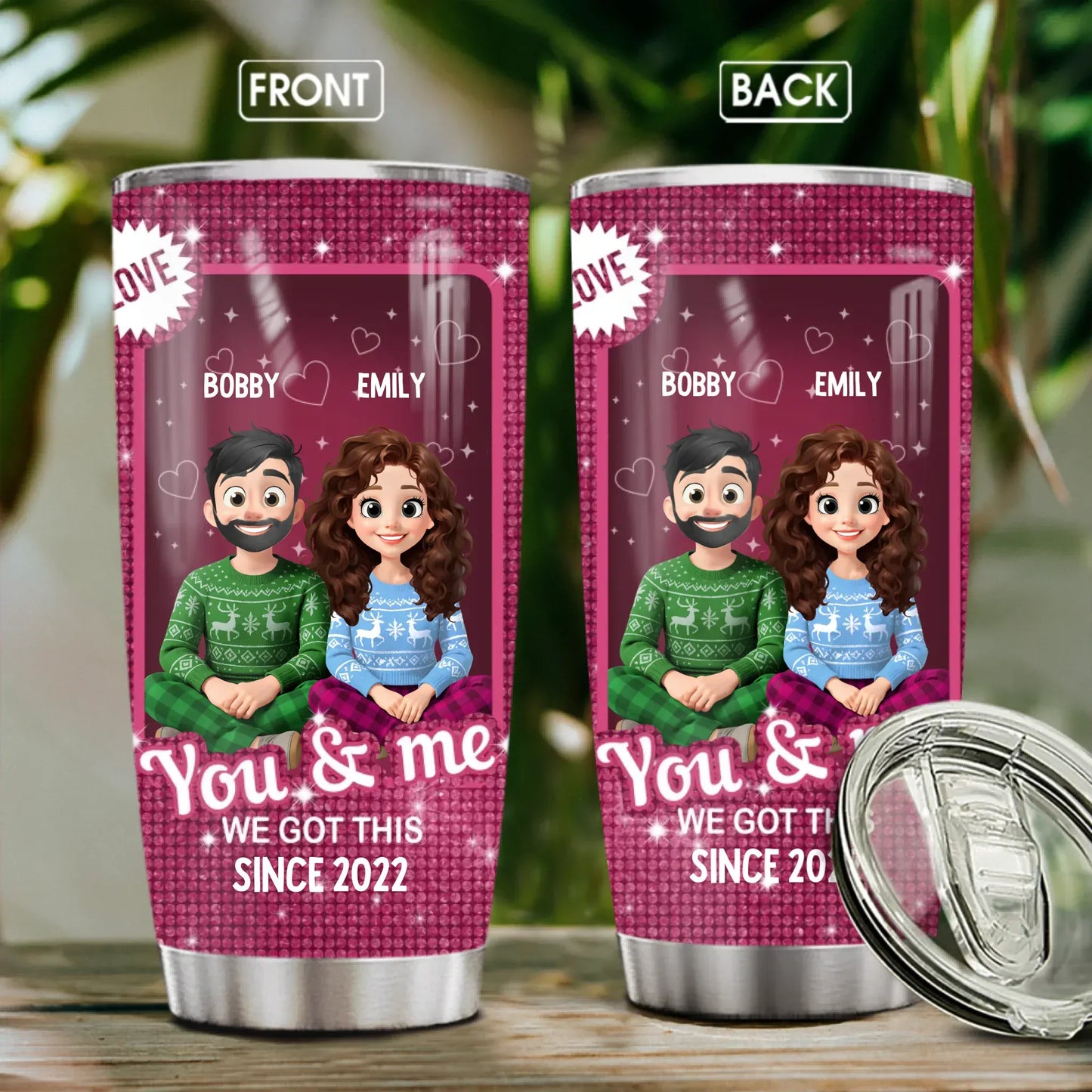 Personalized Tumblers TUMBLER - TD / WHITE / 20oz I Love You More Than Words Can Express - Personalized Couple Custom Tumbler