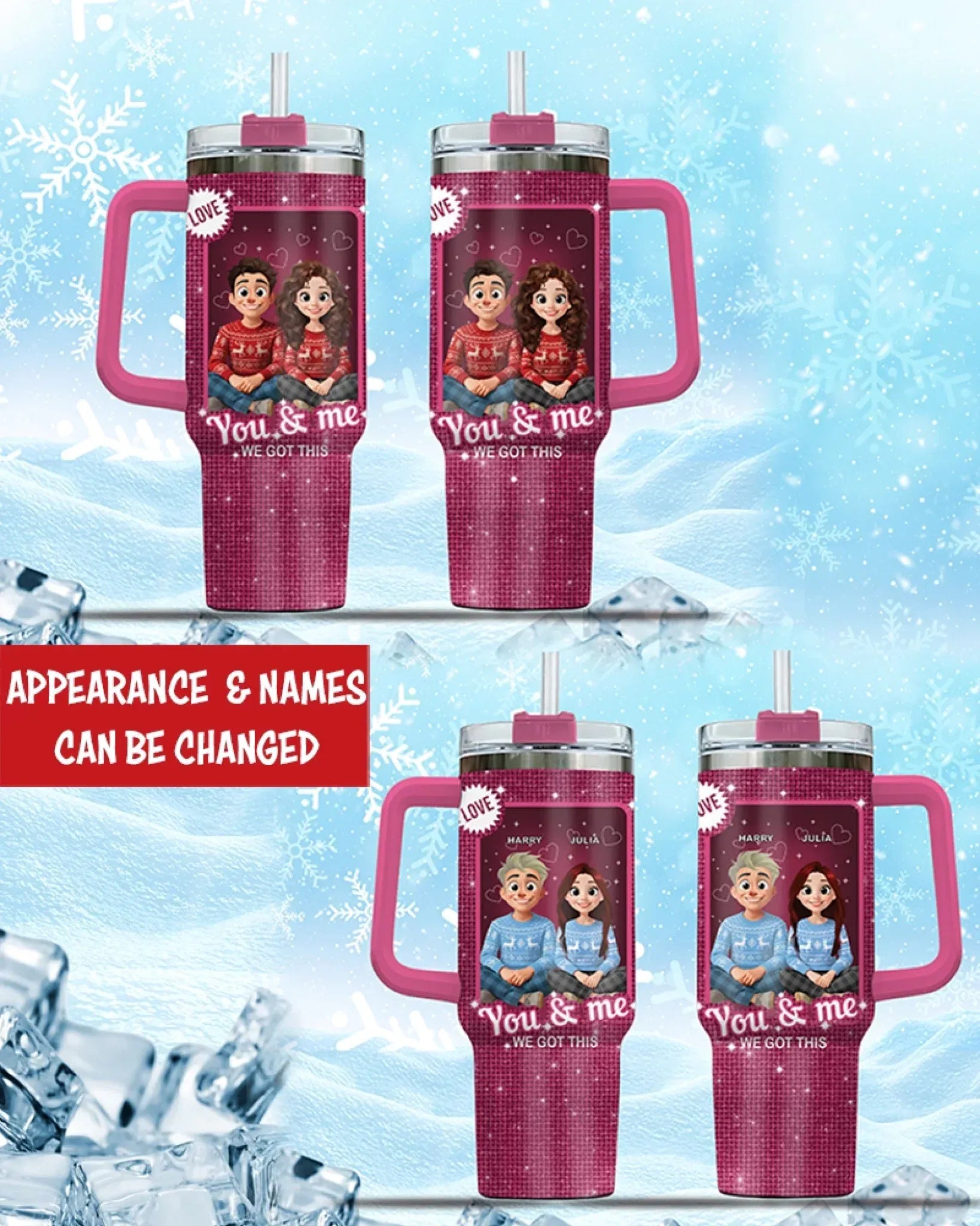 Personalized Tumblers I Love You More Than Words Can Express - Personalized Couple Custom Tumbler