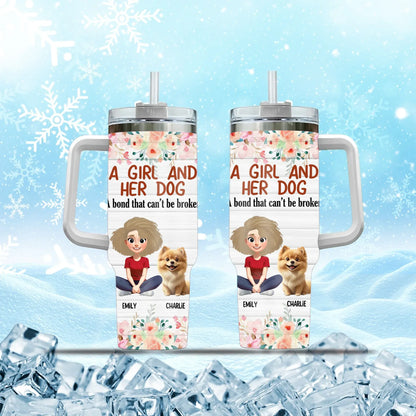 Personalized Tumblers TUMBLER - TD / WHITE / 40oz I'm Not A Regular Mom, I'm Dog Mom - Personalized Dog Lovers Custom Tumbler