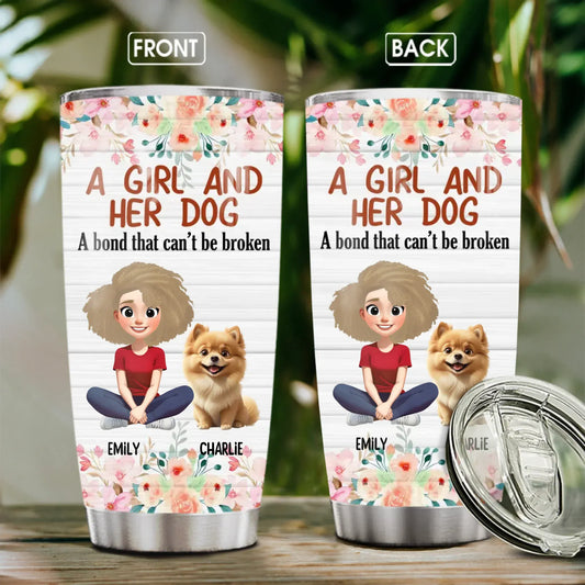 Personalized Tumblers TUMBLER - TD / WHITE / 20oz I'm Not A Regular Mom, I'm Dog Mom - Personalized Dog Lovers Custom Tumbler