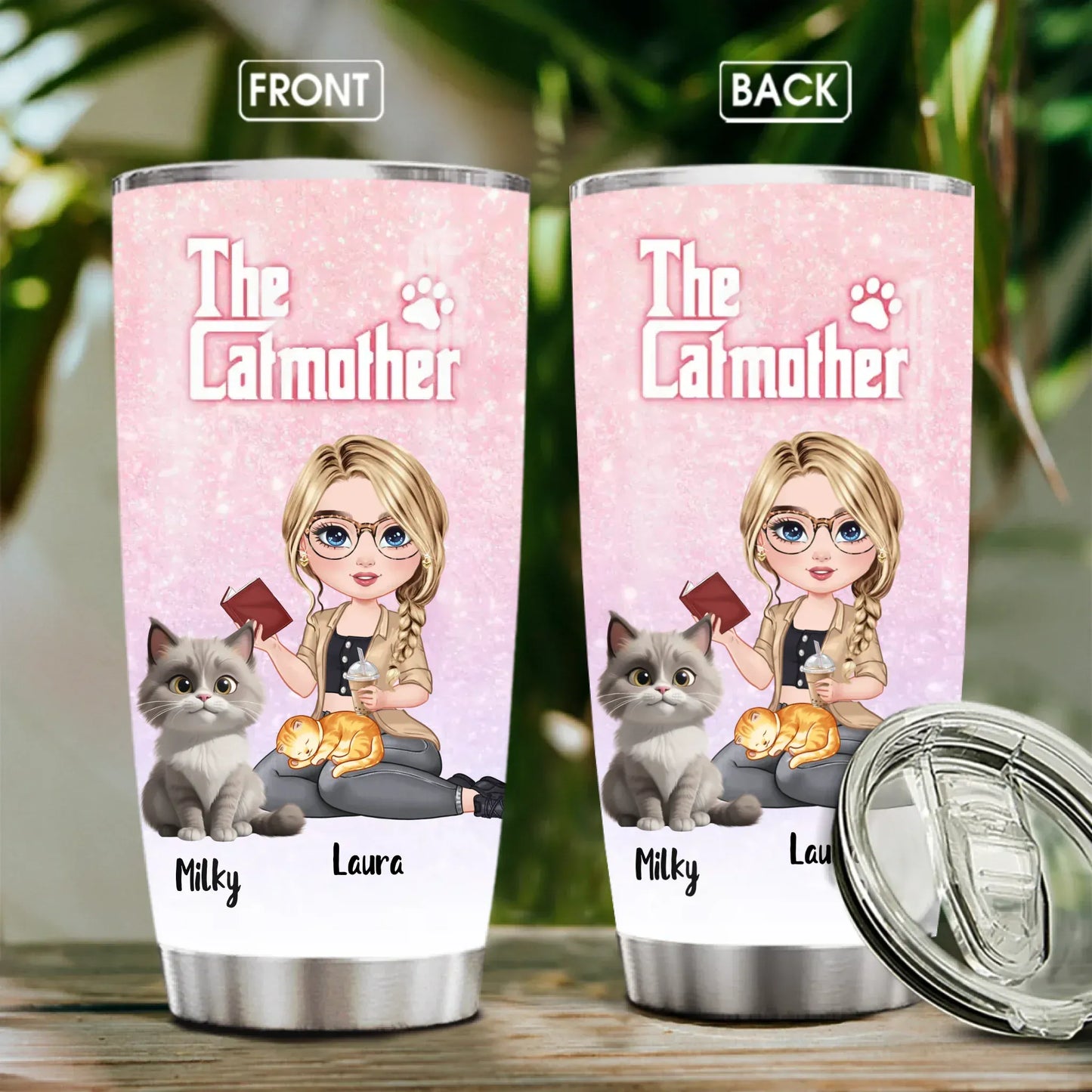 Personalized Tumblers TUMBLER - TD / WHITE / 20oz Busy Being A Cat Mother - Personalized Cat Lovers Custom Tumbler