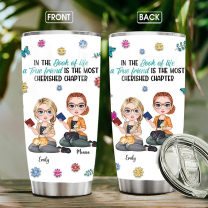 Personalized Tumblers TUMBLER - TD / WHITE / 20oz True Friends Are Always Together In Spirit - Personalized Besties Custom Tumbler