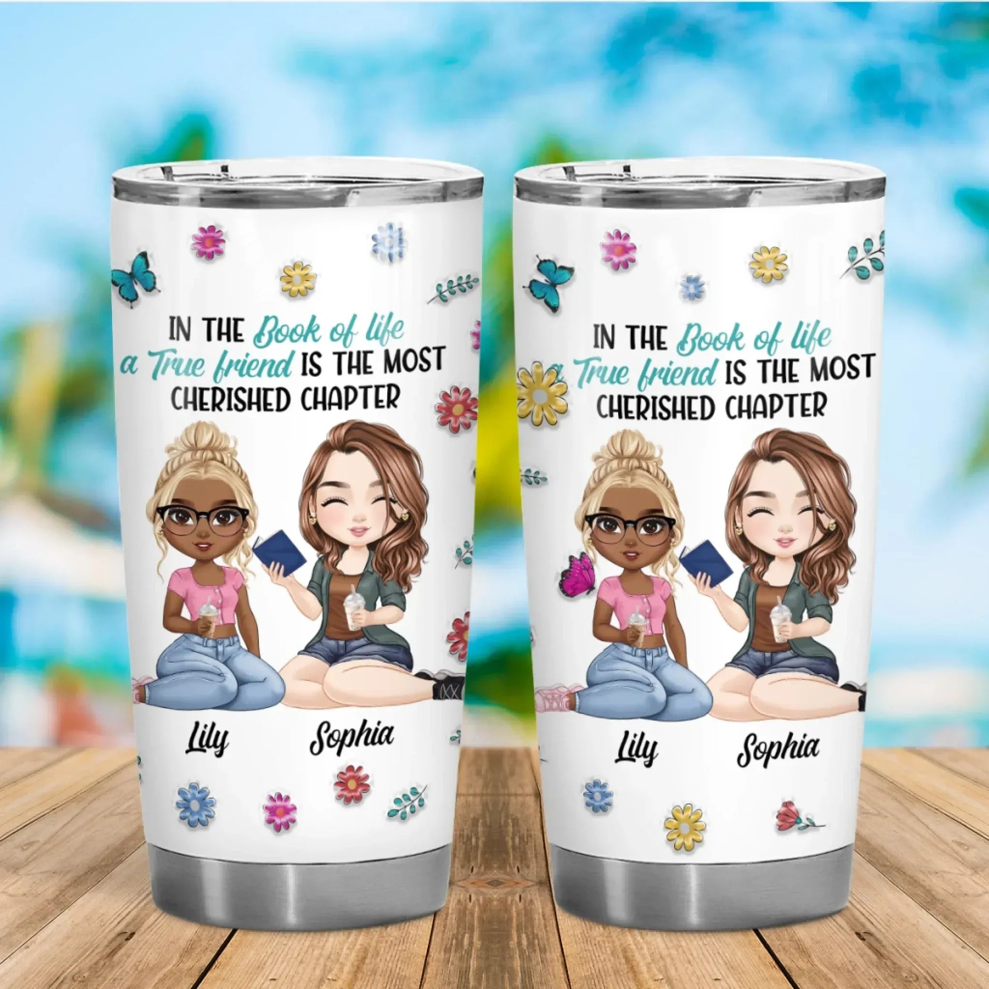 Personalized Tumblers True Friends Are Always Together In Spirit - Personalized Besties Custom Tumbler