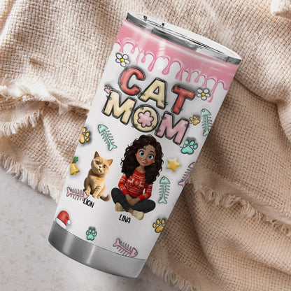 Personalized Tumblers All You Need Is Love And A Cat - Personalized Cat Lovers Custom Tumbler