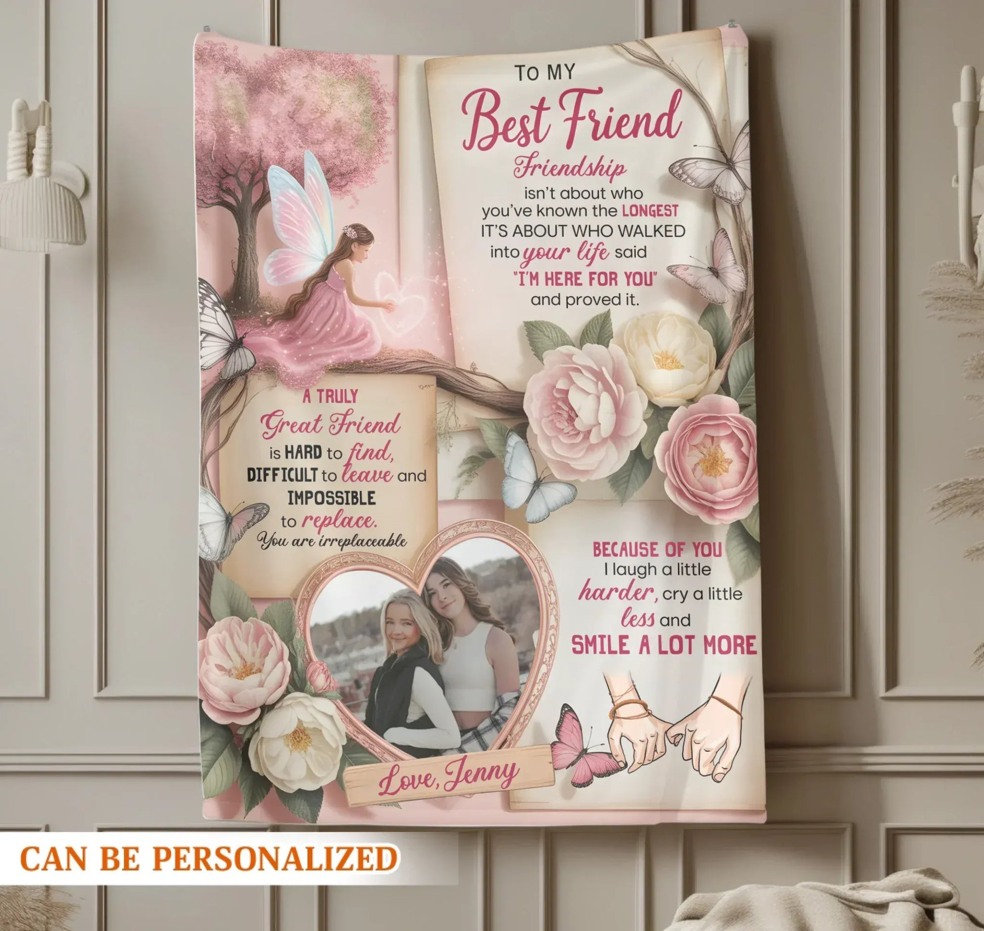 Personalized Blankets To My Best Friend Blanket -   A Truly Great Friends Personalized Blanket