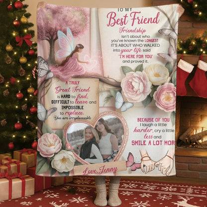 Personalized Blankets Blanket - Thanh Dang / White / 30x40in / 76x101cm To My Best Friend Blanket -   A Truly Great Friends Personalized Blanket