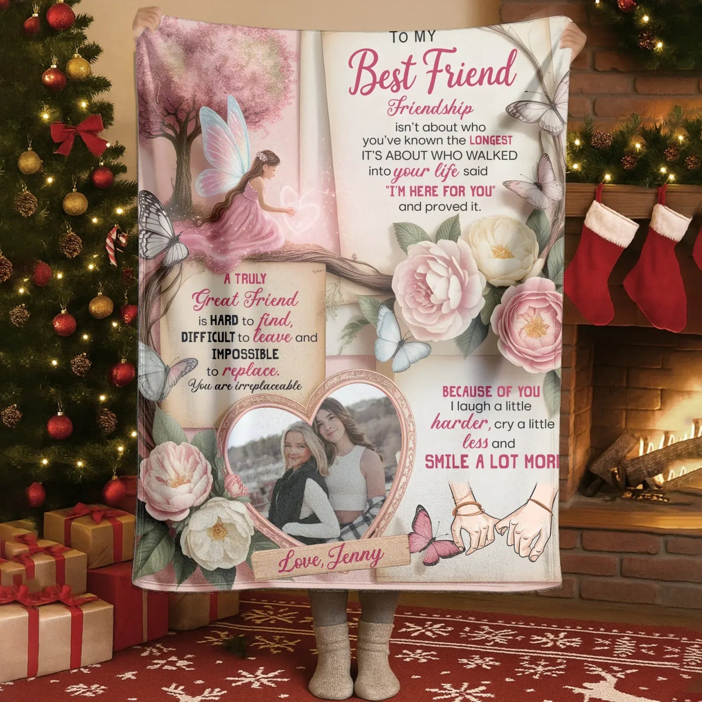 Personalized Blankets To My Best Friend Blanket -   A Truly Great Friends Personalized Blanket