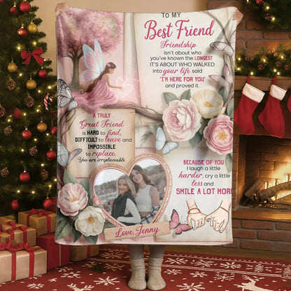 Personalized Blankets To My Best Friend Blanket -   A Truly Great Friends Personalized Blanket