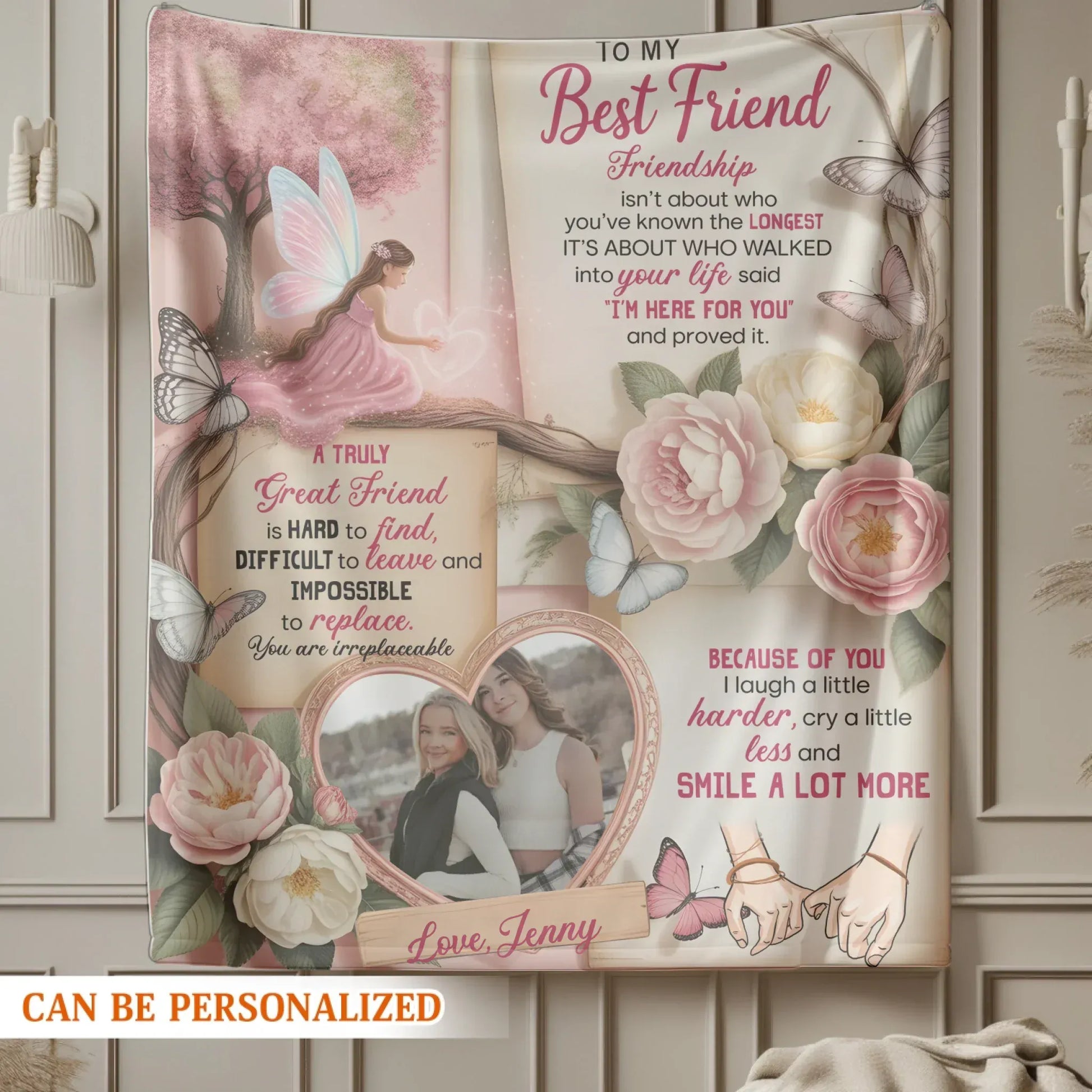 Personalized Blankets To My Best Friend Blanket -   A Truly Great Friends Personalized Blanket