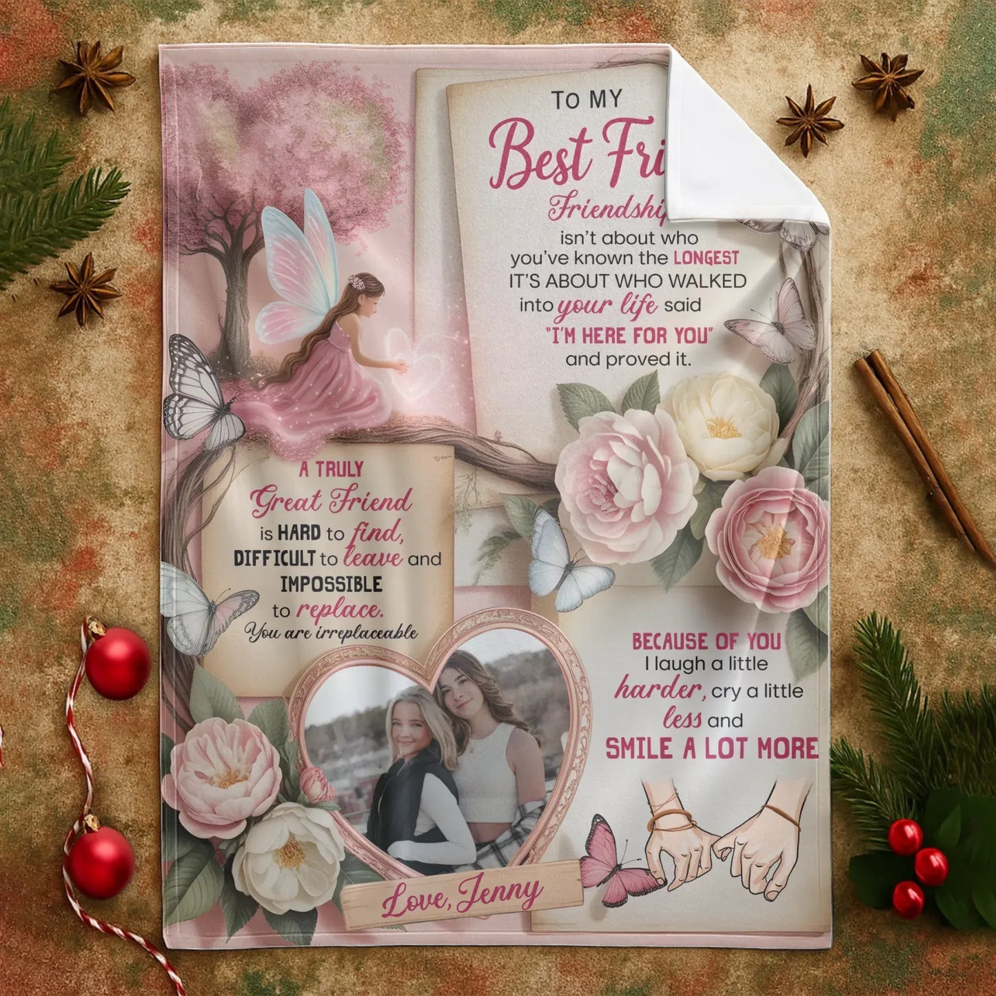 Personalized Blankets To My Best Friend Blanket -   A Truly Great Friends Personalized Blanket