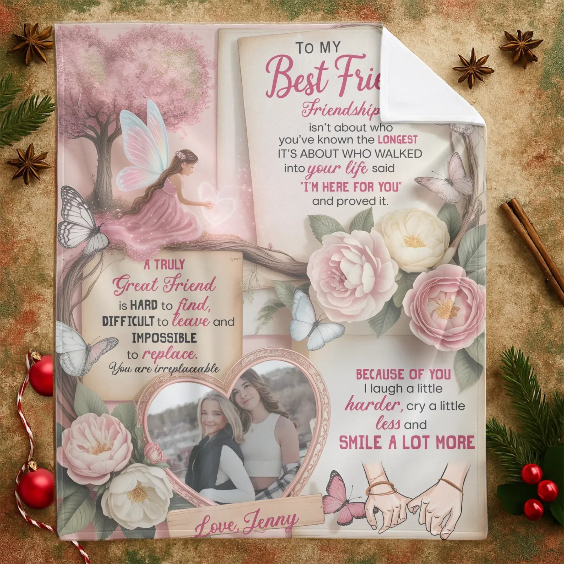 Personalized Blankets To My Best Friend Blanket -   A Truly Great Friends Personalized Blanket