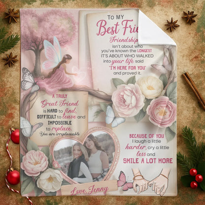 Personalized Blankets To My Best Friend Blanket -   A Truly Great Friends Personalized Blanket