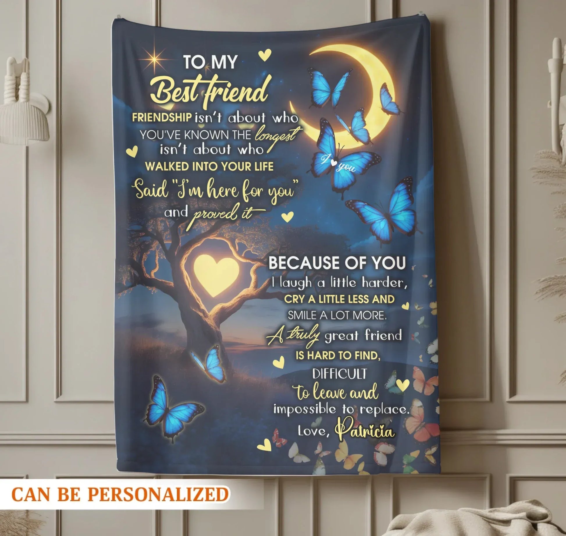 Personalized To My Best Friend Blanket