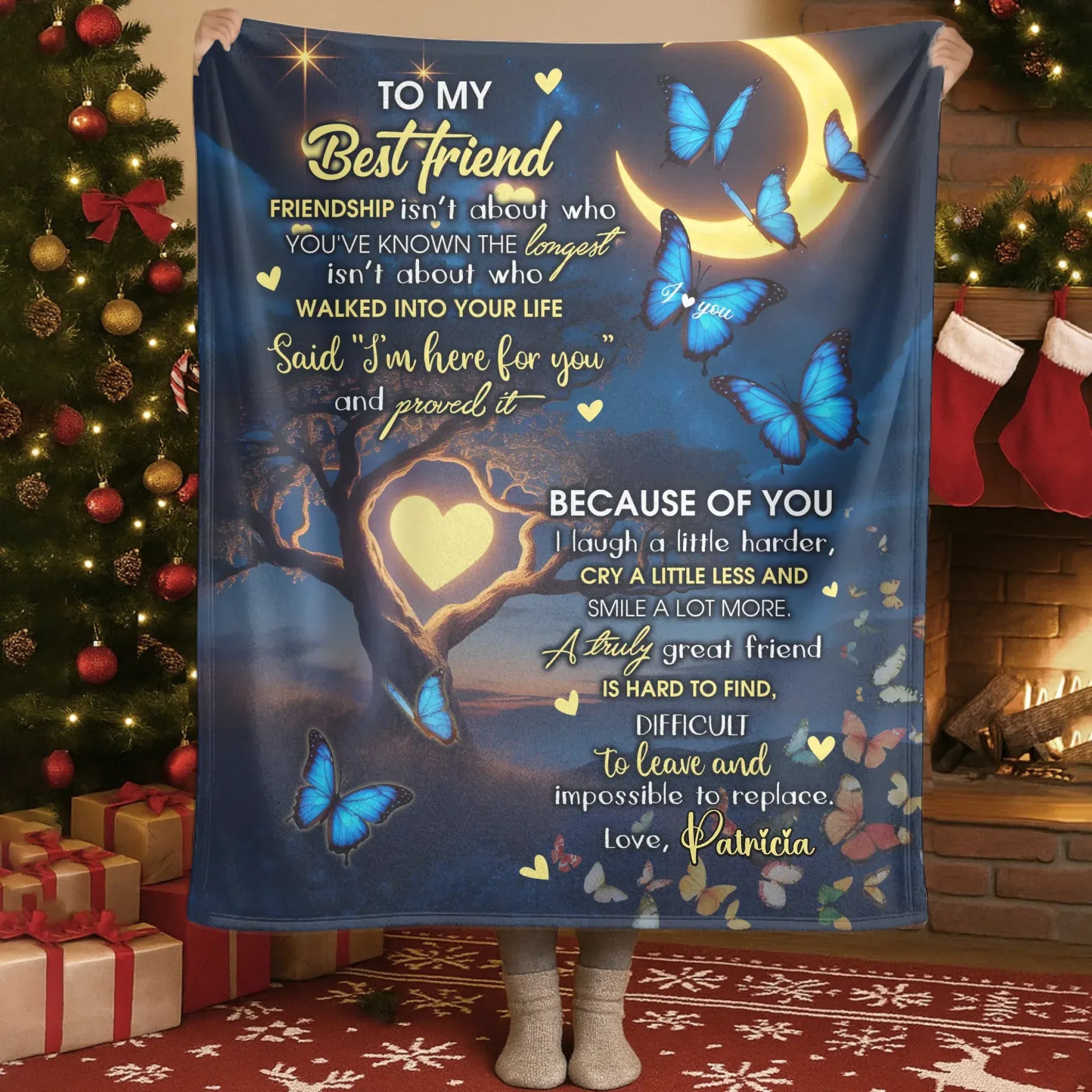 Blanket Custom KNT / White / 30x40in / 76x101cm Personalized To My Best Friend Blanket