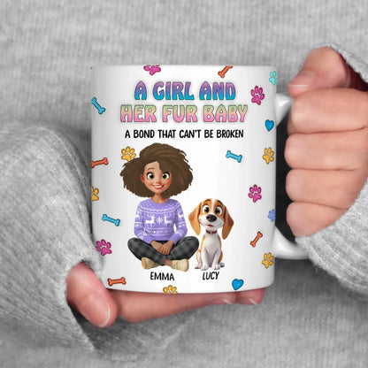 Personalized Mugs A Girl And Her Fur Babies - Personalized Custom Printed Mug