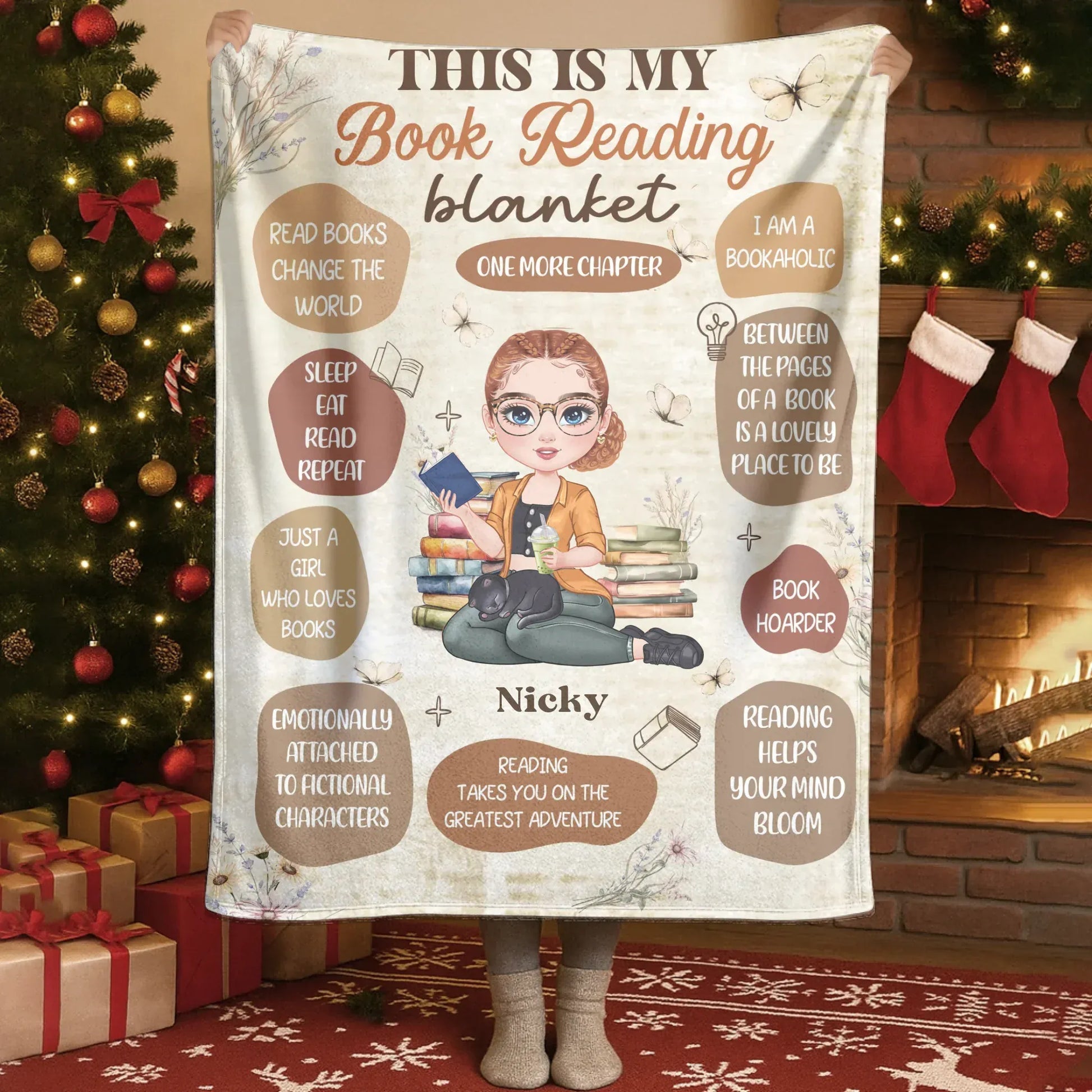 Blanket - Thanh Dang / White / 30x40in / 76x101cm Read Books Change The World - Personalized Books Lovers Custom Blanket