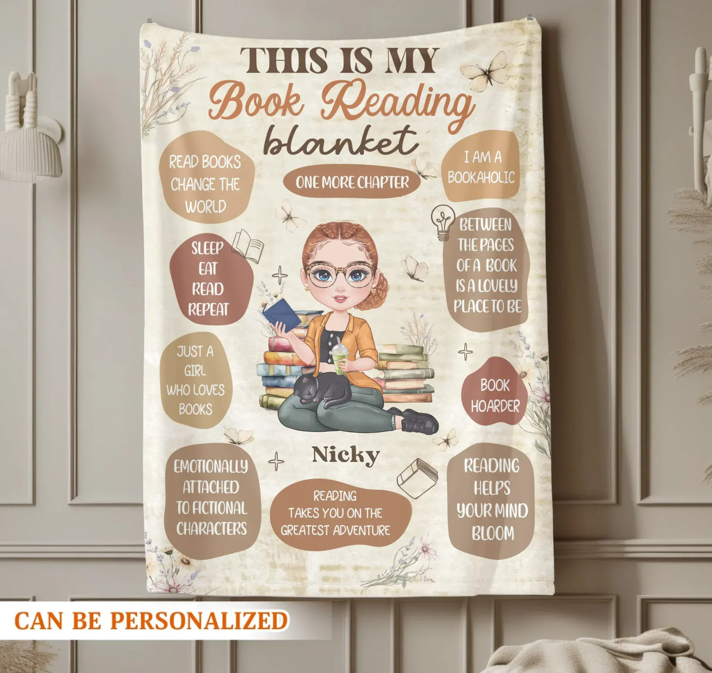 Read Books Change The World - Personalized Books Lovers Custom Blanket