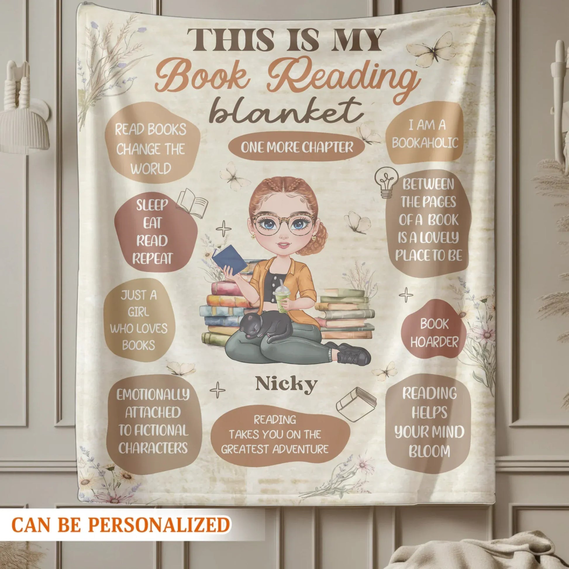Read Books Change The World - Personalized Books Lovers Custom Blanket
