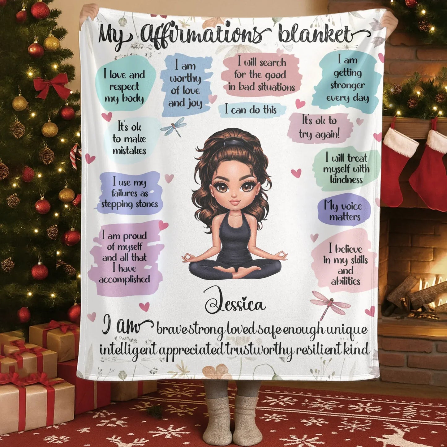 I Believe In My Skills And Abilities - Personalized Character Motivational Custom Blanket