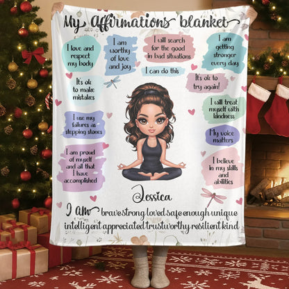 I Believe In My Skills And Abilities - Personalized Character Motivational Custom Blanket
