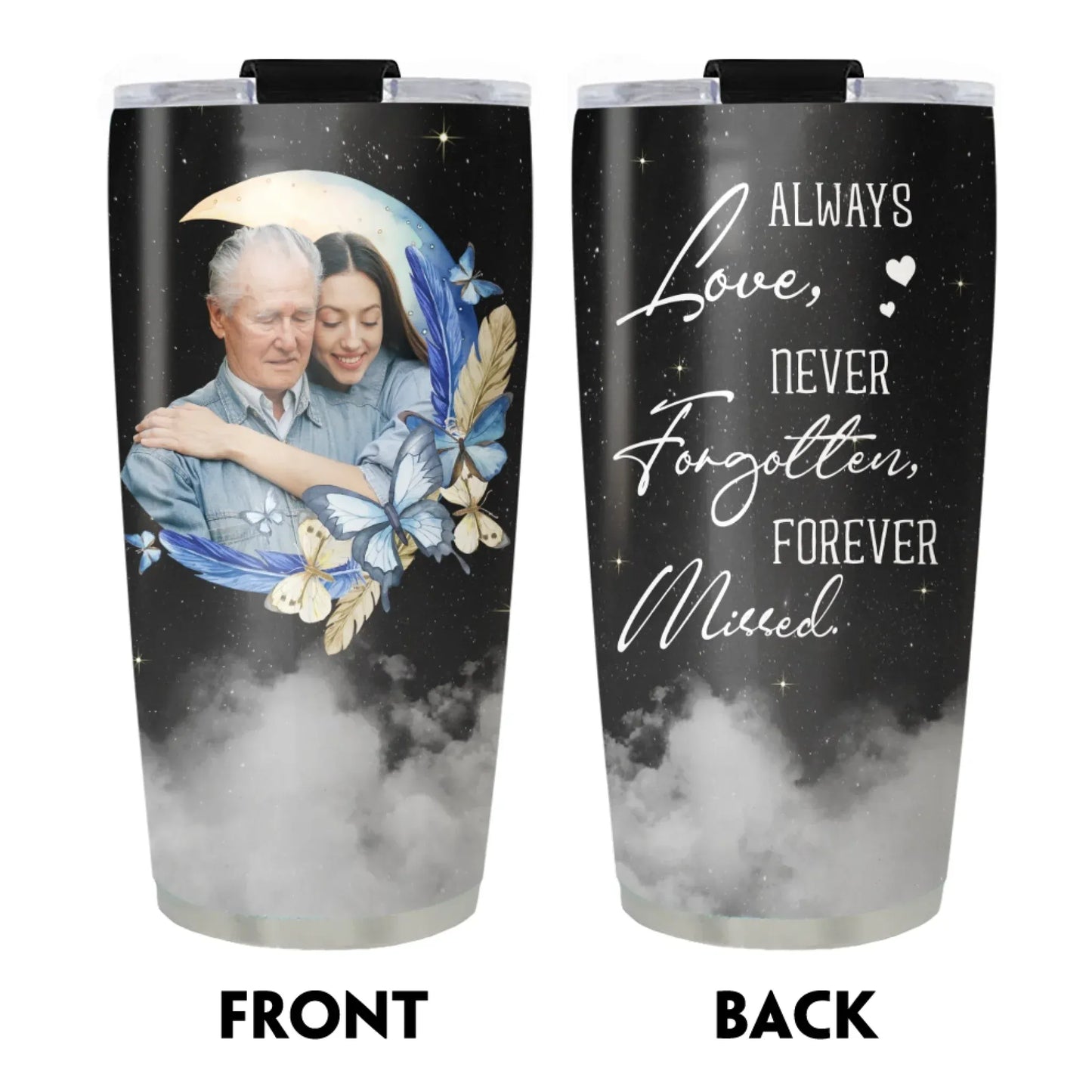 Love You To The Moon & Back - Personalized Custom Photo Printed Tumbler