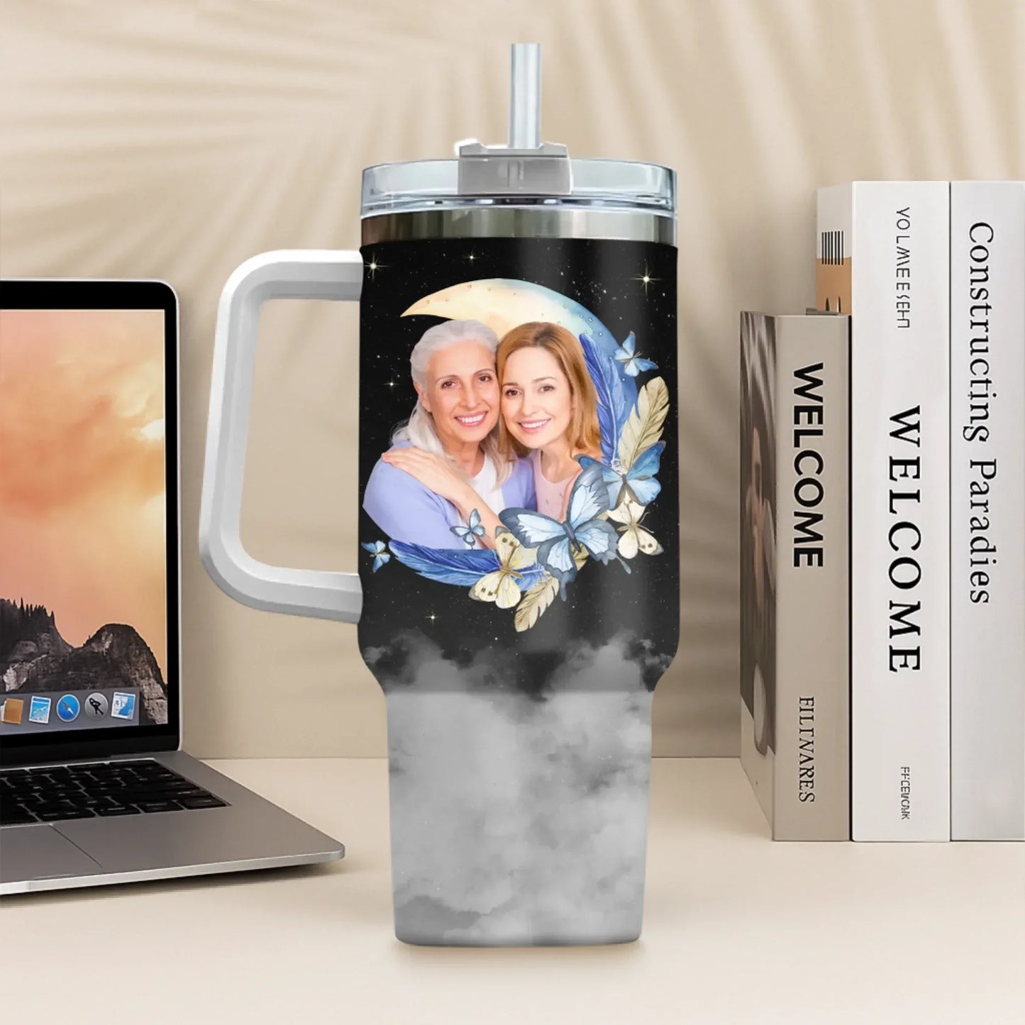 Love You To The Moon & Back - Personalized Custom Photo Printed Tumbler