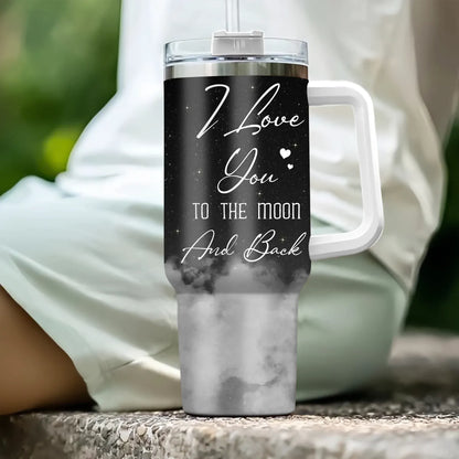 Love You To The Moon & Back - Personalized Custom Photo Printed Tumbler