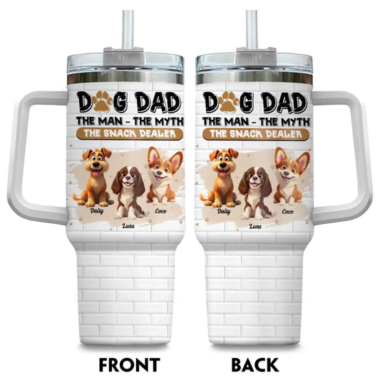Dog Dad The Snack Dealer - Personalized Custom Printed Tumbler