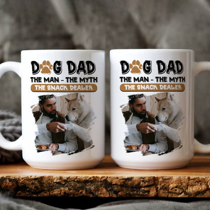 Personalized Mugs Dog Dad The Snack Dealer - Personalized Custom Photo Printed Mug