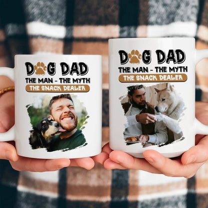 Personalized Mugs Dog Dad The Snack Dealer - Personalized Custom Photo Printed Mug